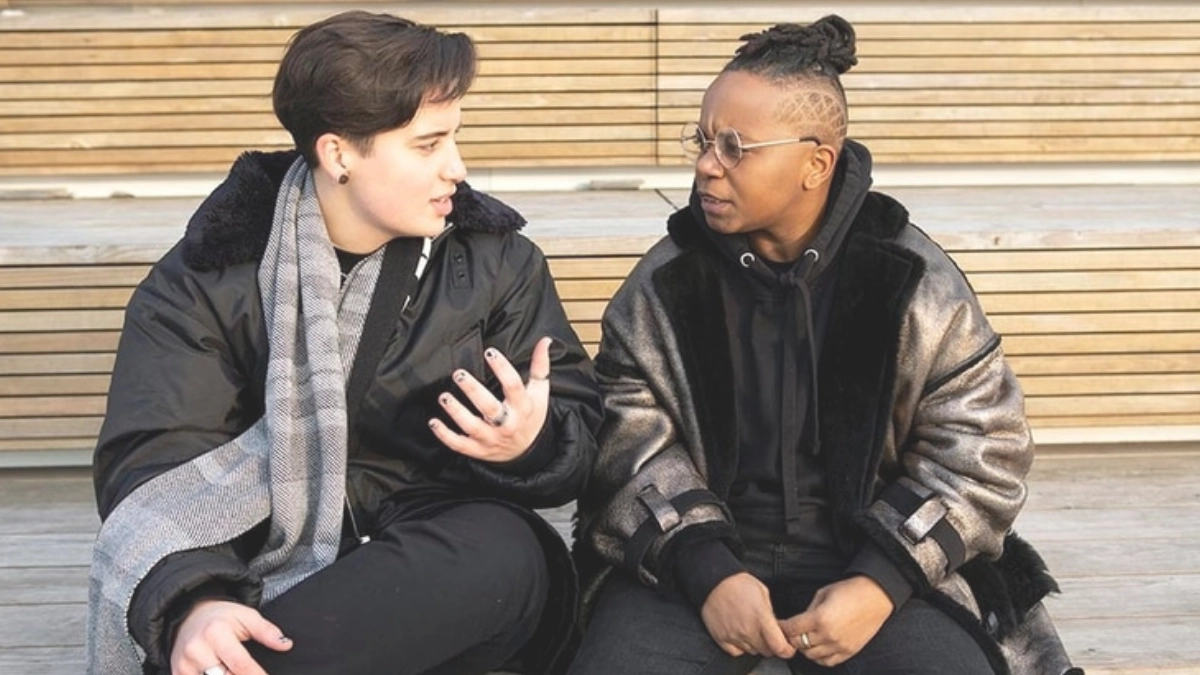 two people having important conversation