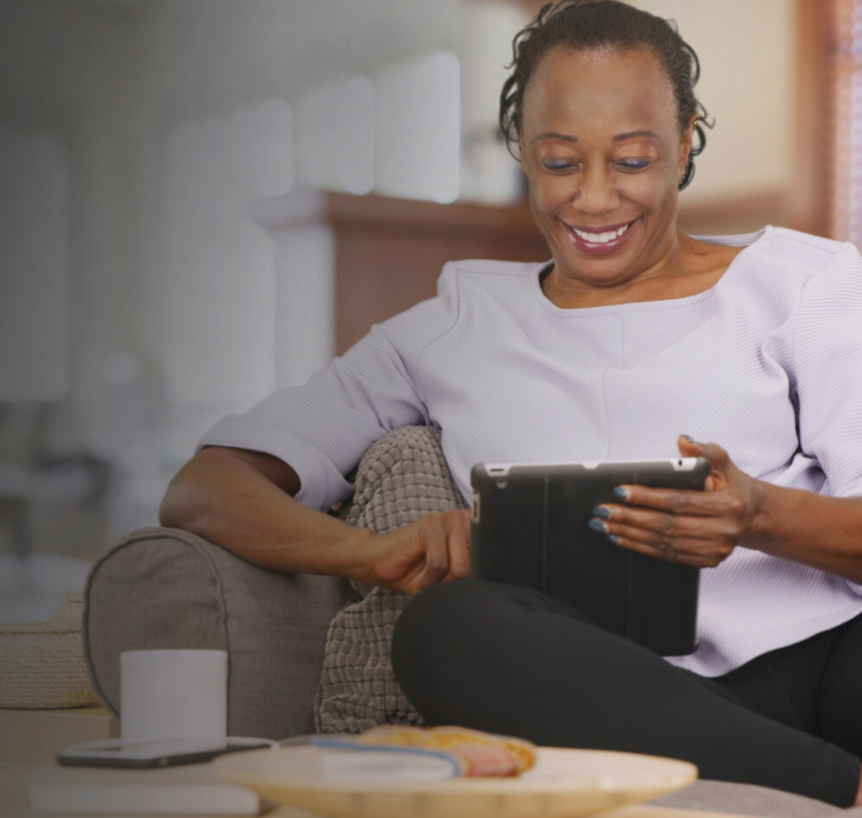 Woman on tablet