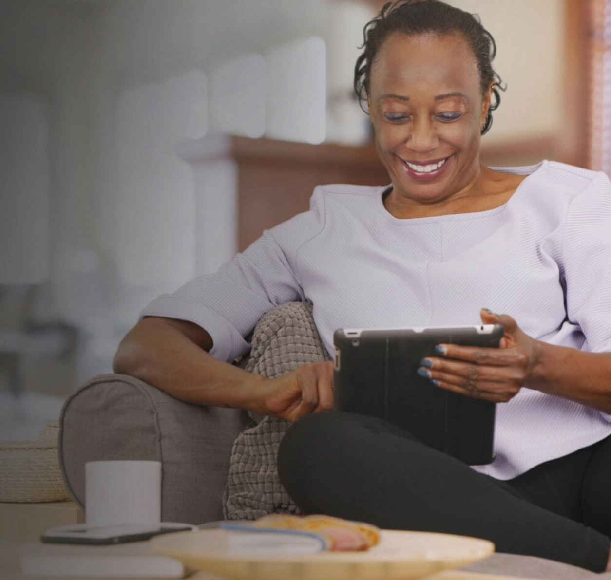 Woman on tablet