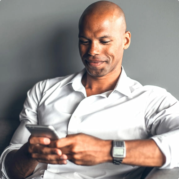 Man on smartphone