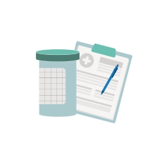 Illustration of drugs and datasheet