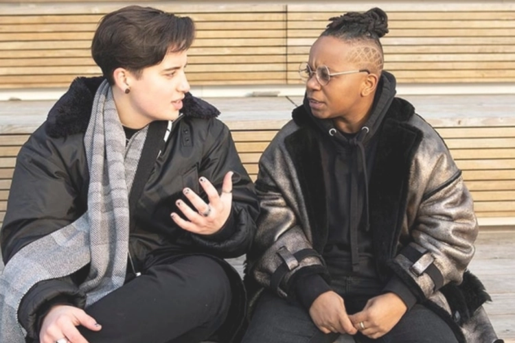 two people having important conversation