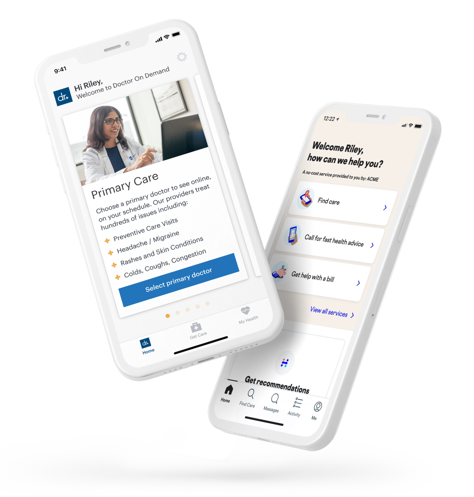 Included Health and Doctor on Demand apps on mobile phones