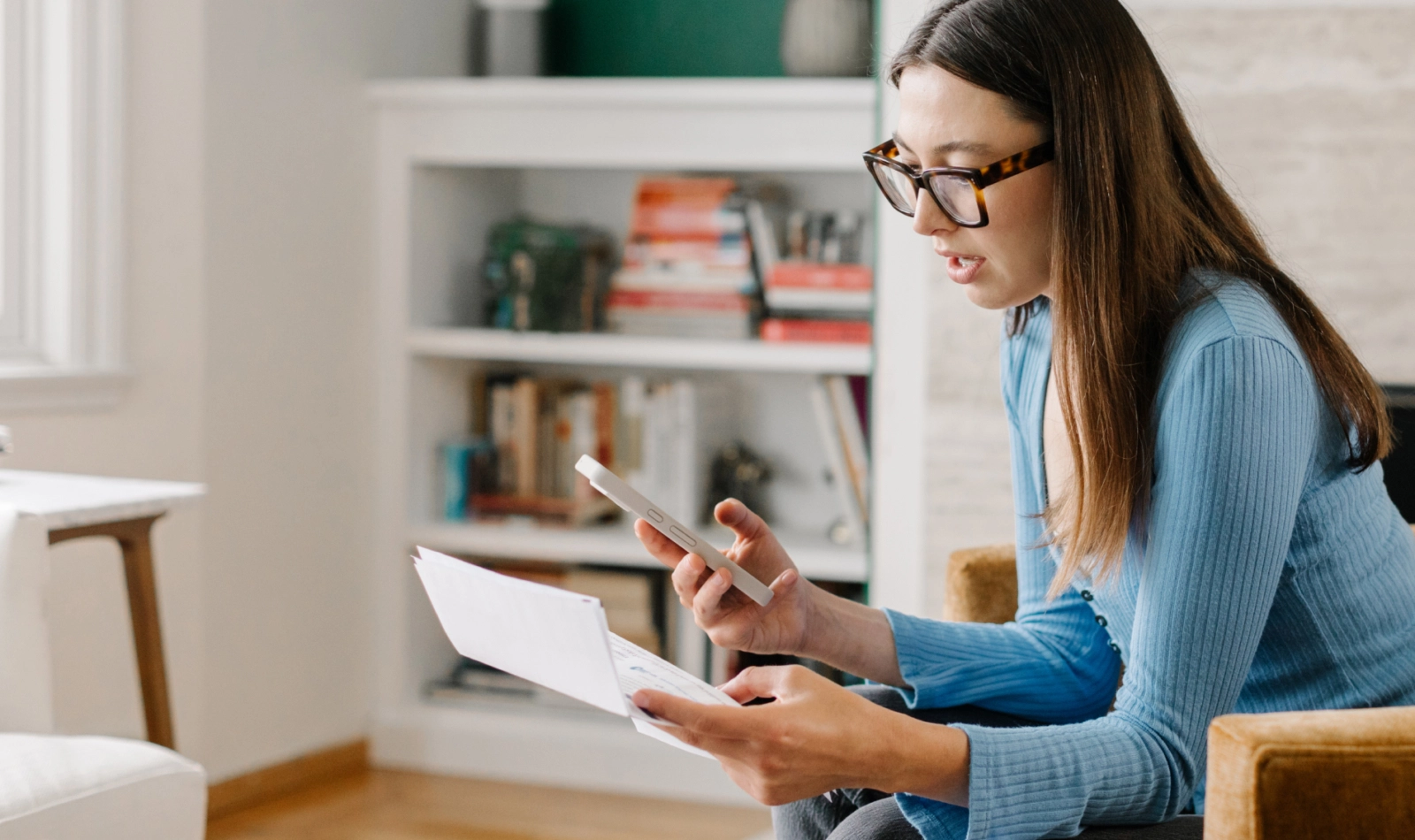 Woman with smartphone