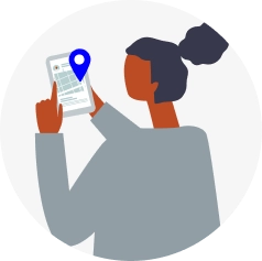 Illustration of person using smartphone