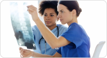 doctors looking at an x-ray