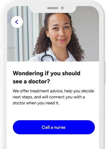 Call a nurse clinical support on the Included Health app