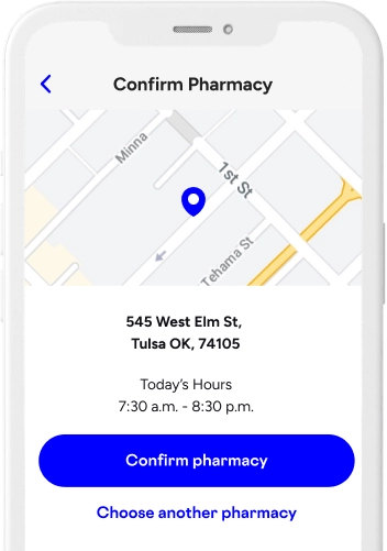 Confirm your pharmacy in the Included Health app