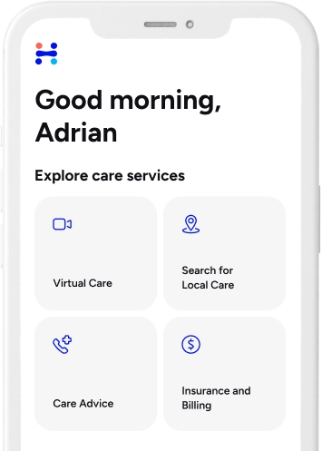 home page of the Included Health app