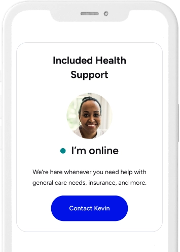Included Health app for Black Health support screen