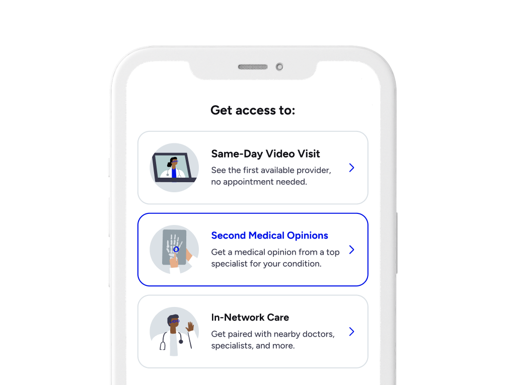 Included Health app with Second Opinions and Urgent Care