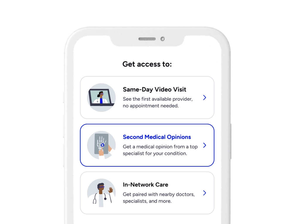 Included Health app with Second Opinions and Urgent Care