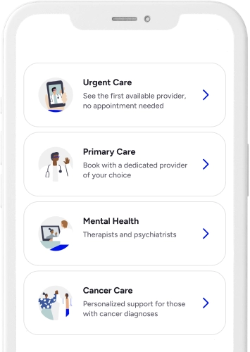 integrated care options on Included Health app