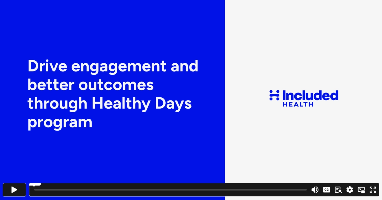 Healthy Days Webinar video thumbnail
