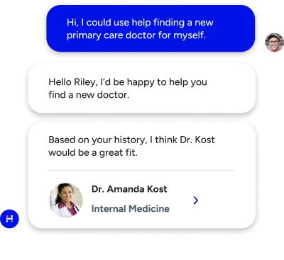 Connect members to care coordinators via chat