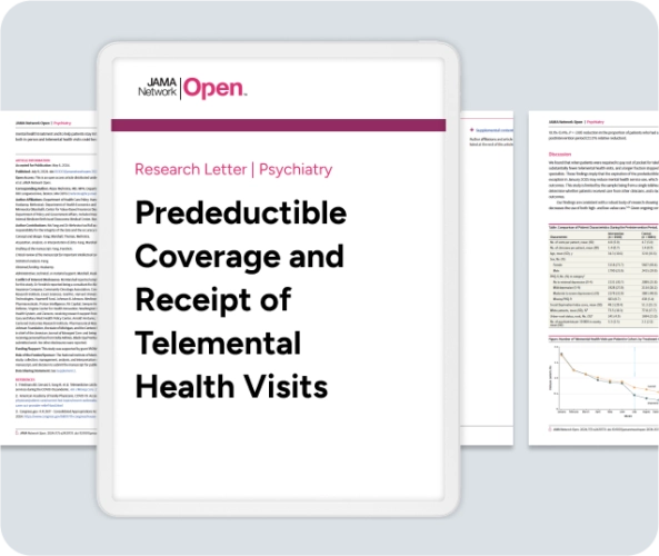 Pre-deductible Coverage and Receipt of Telemental Health Visits