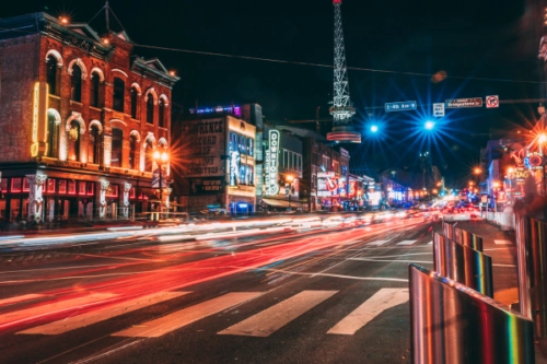 Nashville night city scene