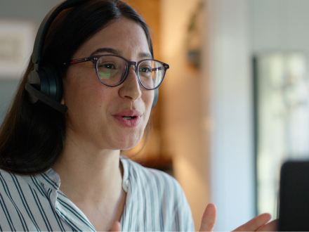 girl on telehealth call