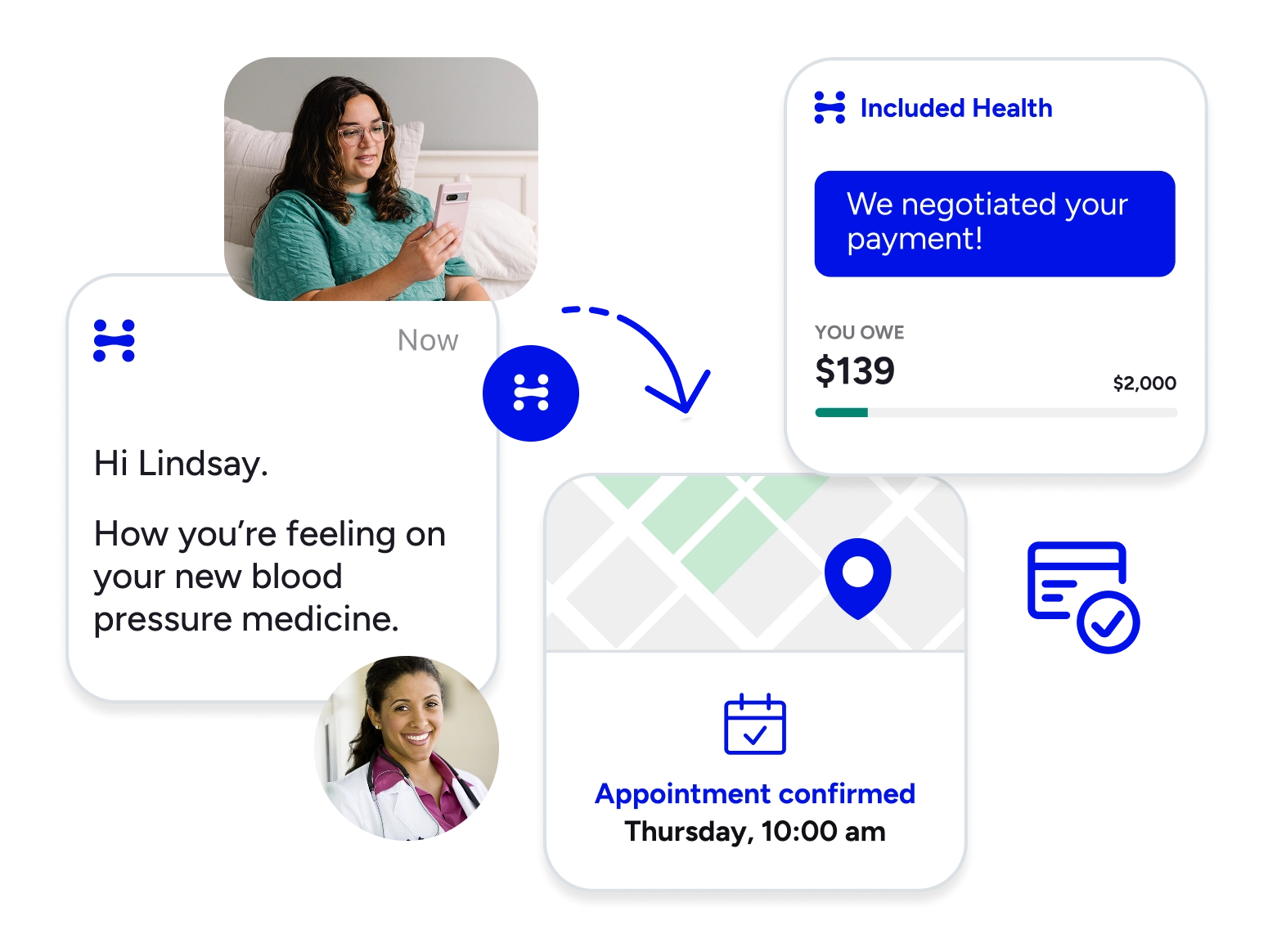 Personalized Included Health app tiles grouped together in an image