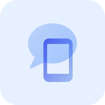 speech bubble and smartphone icon