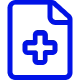 blue medical document icon