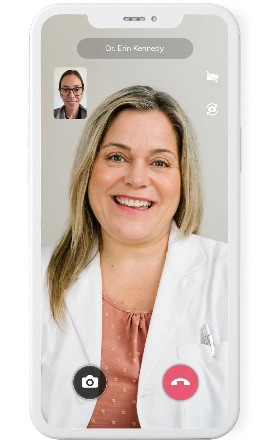 telemedicine call on smartphone