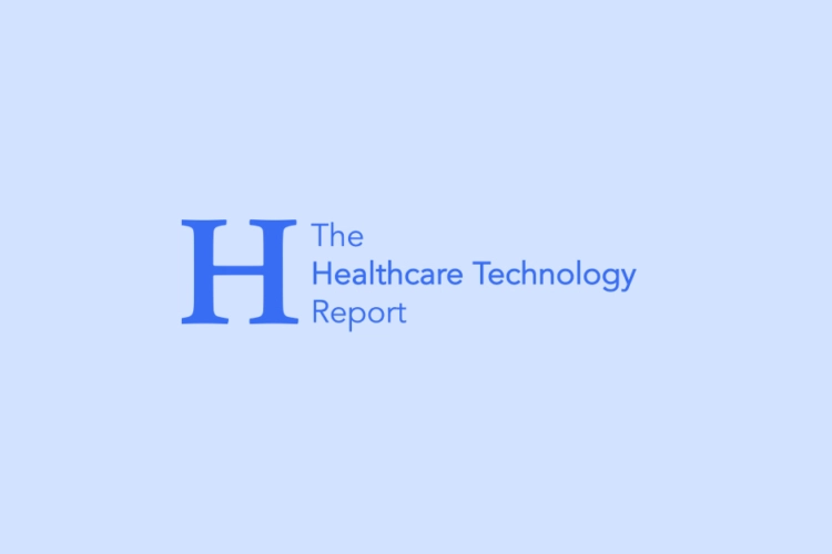 The Healthcare Technology Report logo on light blue background