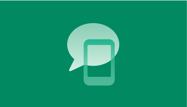 Speech bubble smartphone icon