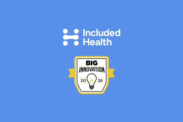 Included Health logo and BIG Innovation Awards 2026 logo on a blue background
