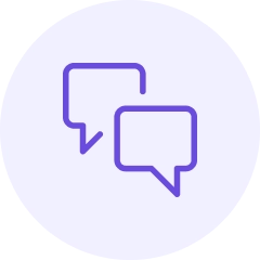 purple chat icon