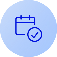 Blue calendar icon