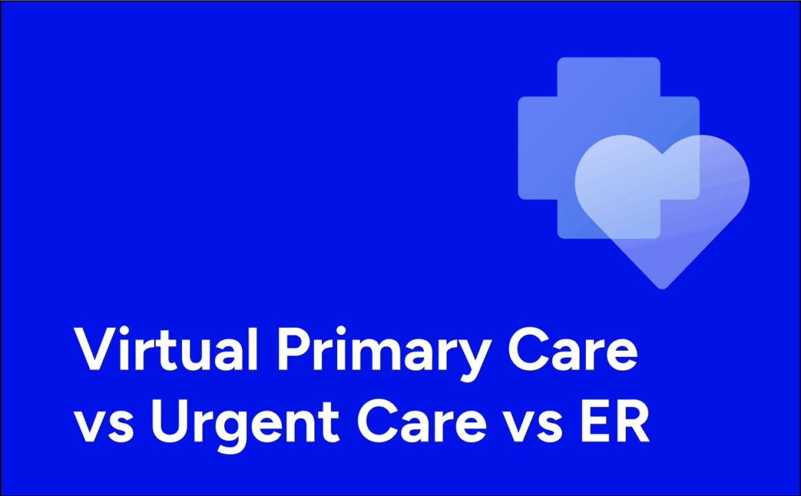 Virtual Primary Care vs Urgent Care vs ER