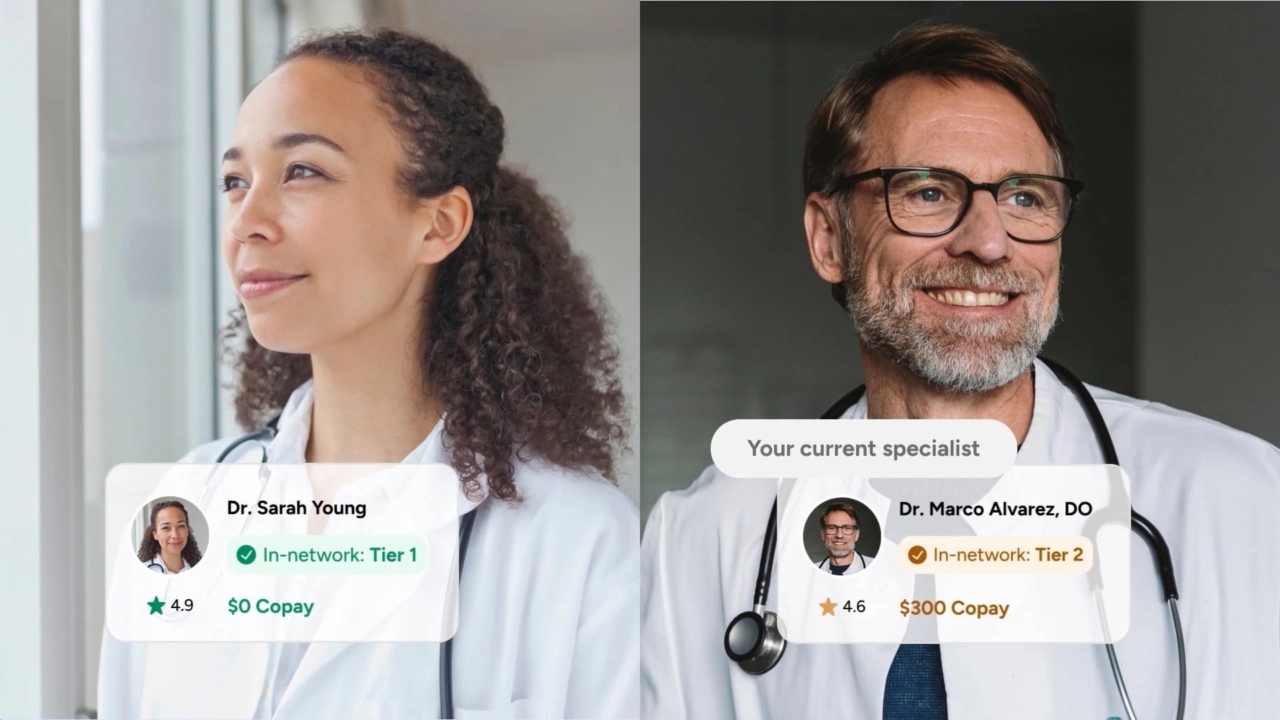 Two doctors smiling as the thumbnail and header image for video.